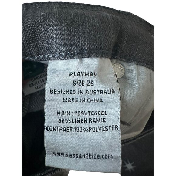 SASS & BIDE Starburst Playman Gray Skinny Jeans Size 26 - Picture 7 of 7